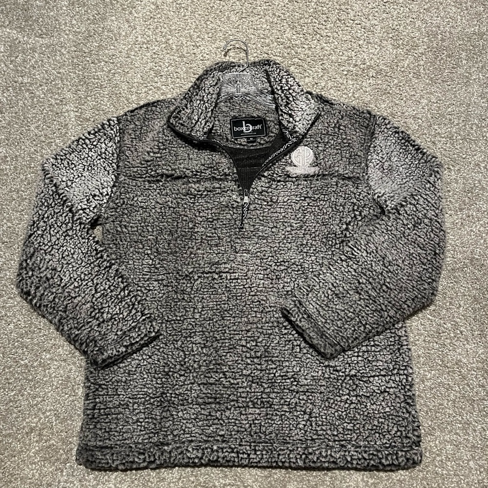 Boxercraft Charcoal Sherpa Quarter-Zip Pullover